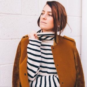 ANXUANZE STRIPED KNIT SWEATER